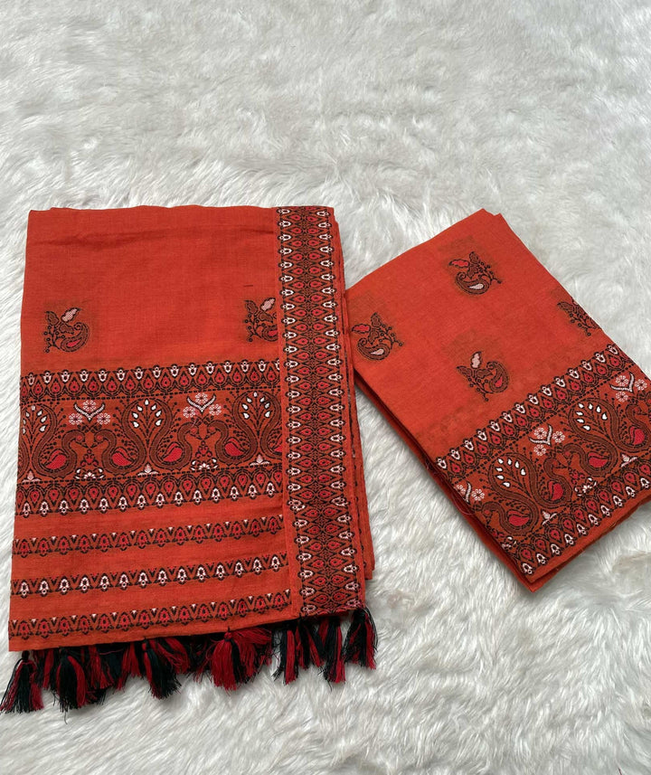 Ready-To-Wear Multi-Dhaga Weaving Work Kesa Cotton* Mekhela Sador