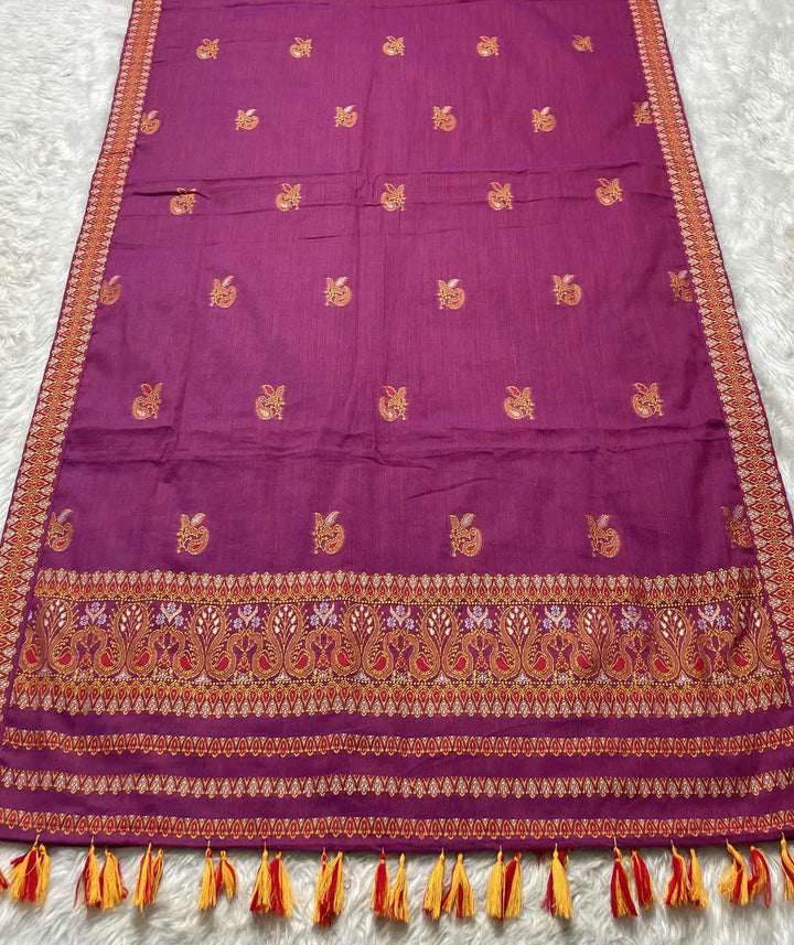Ready-To-Wear Multi-Dhaga Weaving Work Kesa Cotton* Mekhela Sador
