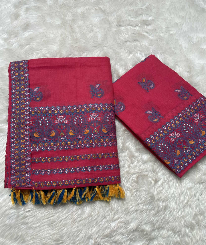 Ready-To-Wear Multi-Dhaga Weaving Work Kesa Cotton* Mekhela Sador