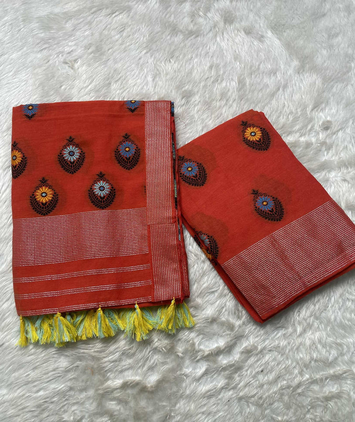 Ready-To-Wear Multi-Dhaga Weaving Work Kesa Cotton* Mekhela Sador