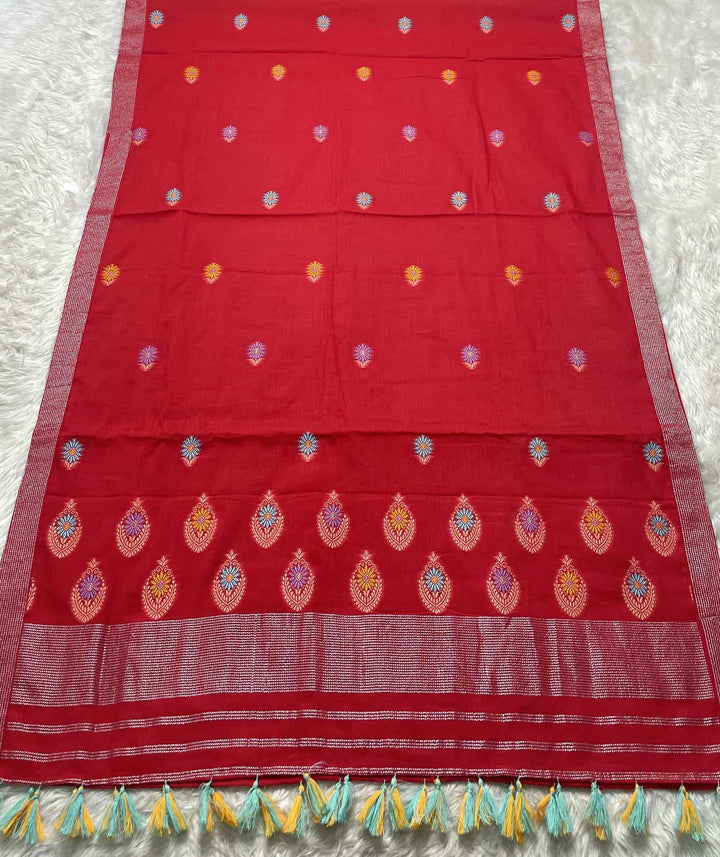 Ready-To-Wear Multi-Dhaga Weaving Work Kesa Cotton* Mekhela Sador
