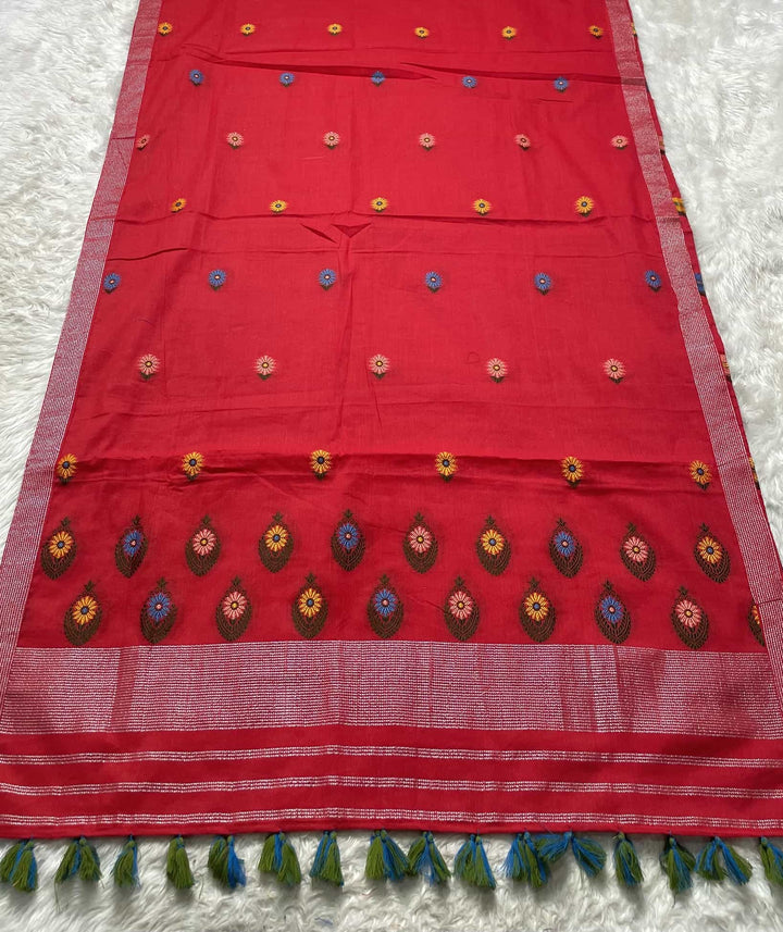 Ready-To-Wear Multi-Dhaga Weaving Work Kesa Cotton* Mekhela Sador