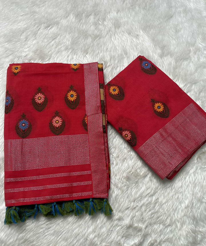 Ready-To-Wear Multi-Dhaga Weaving Work Kesa Cotton* Mekhela Sador