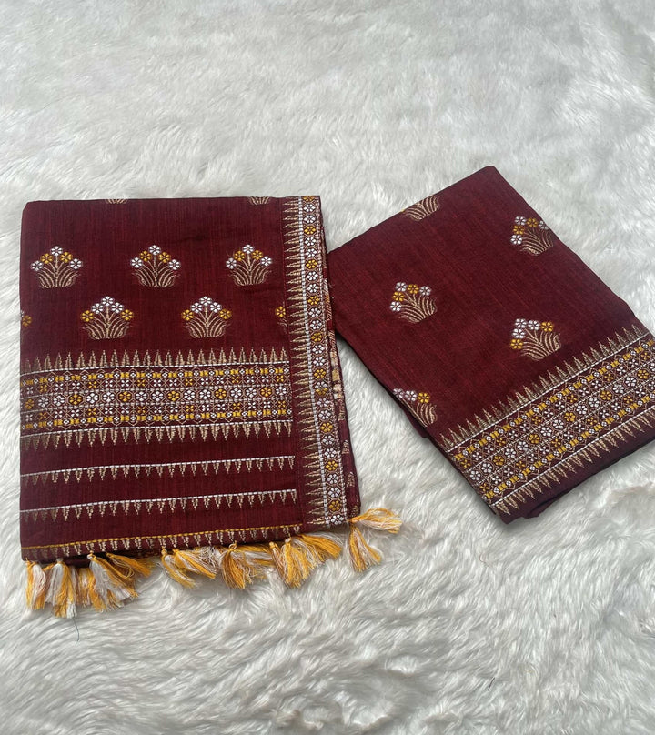 Ready-To-Wear Multi-Dhaga Weaving Work Kesa Cotton* Mekhela Sador