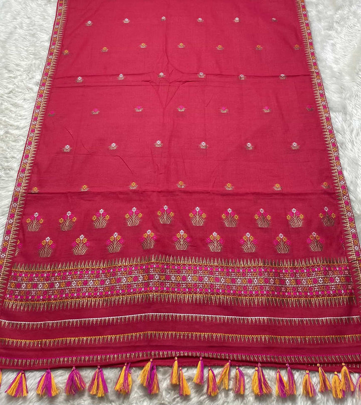 Ready-To-Wear Multi-Dhaga Weaving Work Kesa Cotton* Mekhela Sador