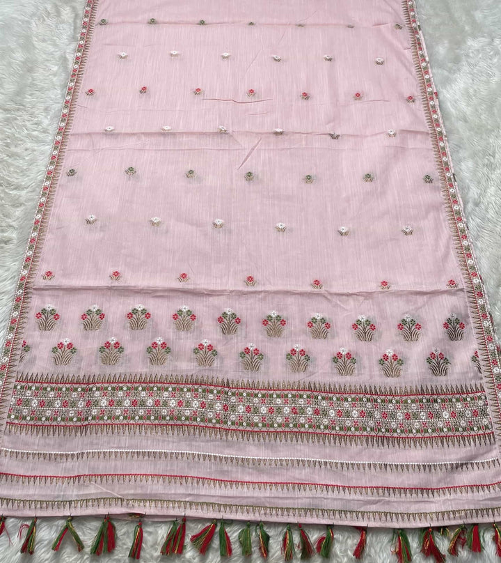 Ready-To-Wear Multi-Dhaga Weaving Work Kesa Cotton* Mekhela Sador