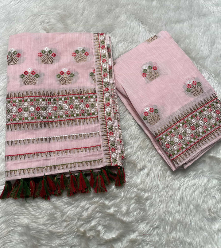Ready-To-Wear Multi-Dhaga Weaving Work Kesa Cotton* Mekhela Sador