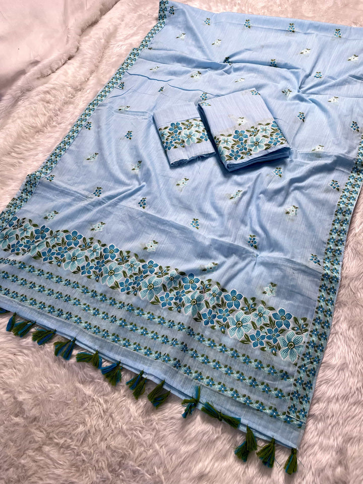 Ready-To-Wear Multi-Dhaga Weaving Work Kesa Cotton* Mekhela Sador