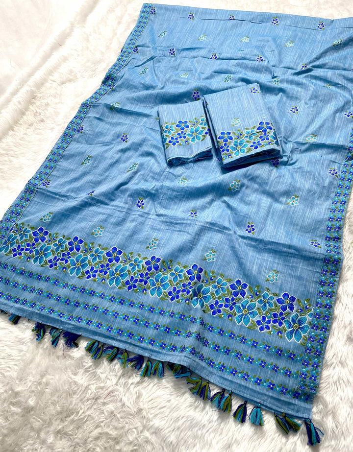 Ready-To-Wear Multi-Dhaga Weaving Work Kesa Cotton* Mekhela Sador