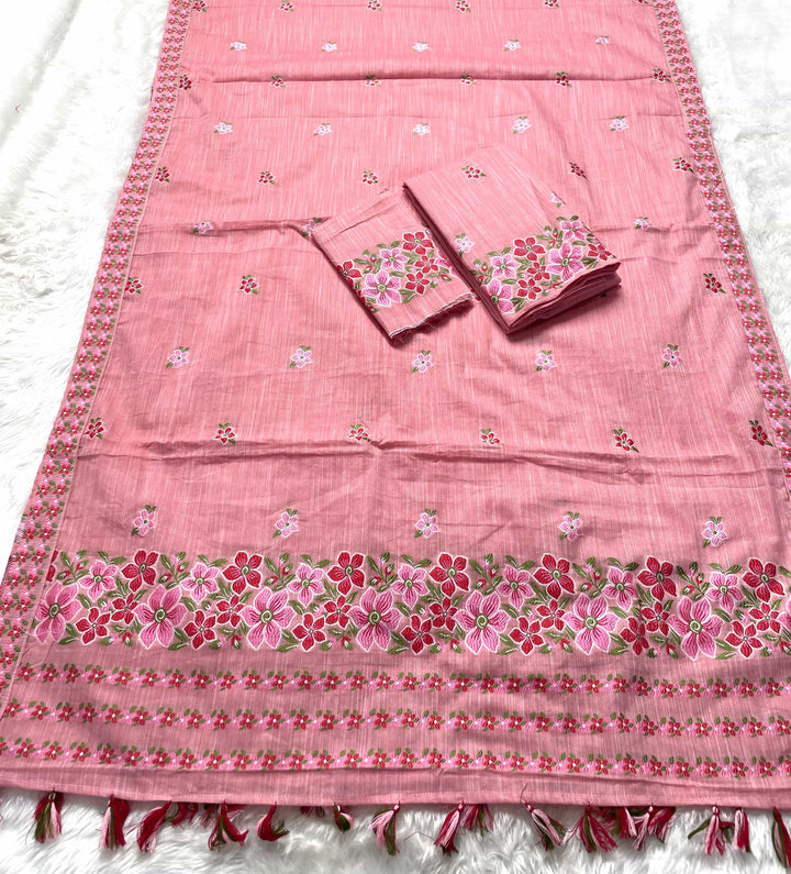 Ready-To-Wear Multi-Dhaga Weaving Work Kesa Cotton* Mekhela Sador