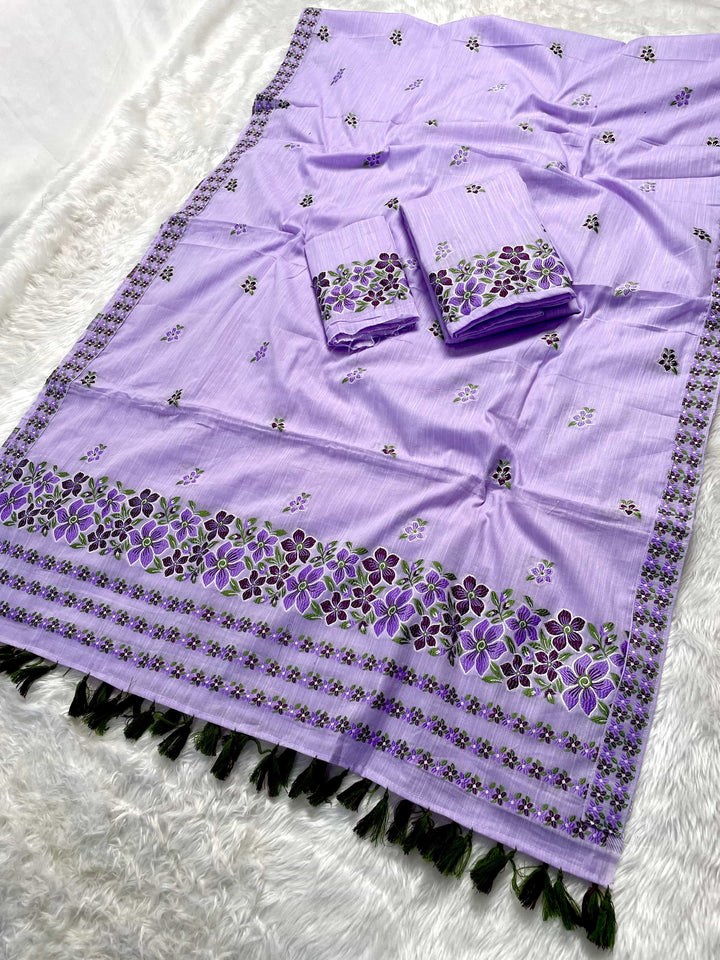 Ready-To-Wear Multi-Dhaga Weaving Work Kesa Cotton* Mekhela Sador