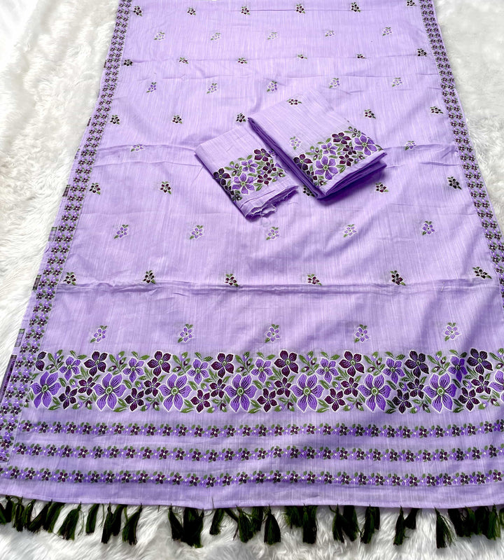 Ready-To-Wear Multi-Dhaga Weaving Work Kesa Cotton* Mekhela Sador