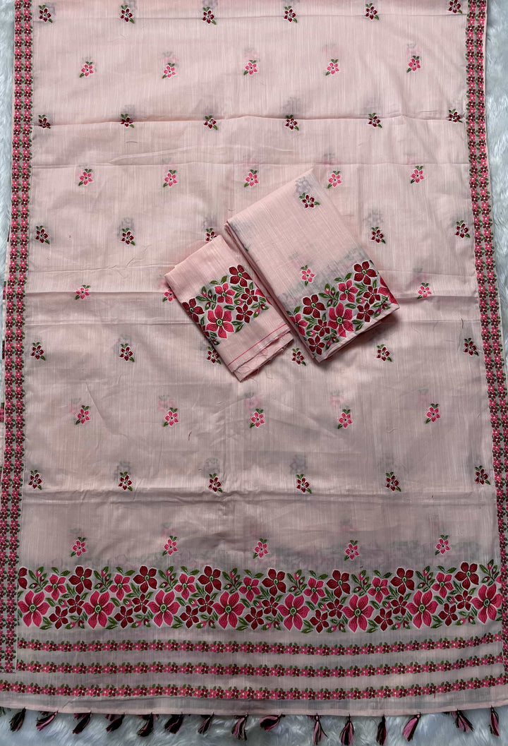 Ready-To-Wear Multi-Dhaga Weaving Work Kesa Cotton* Mekhela Sador