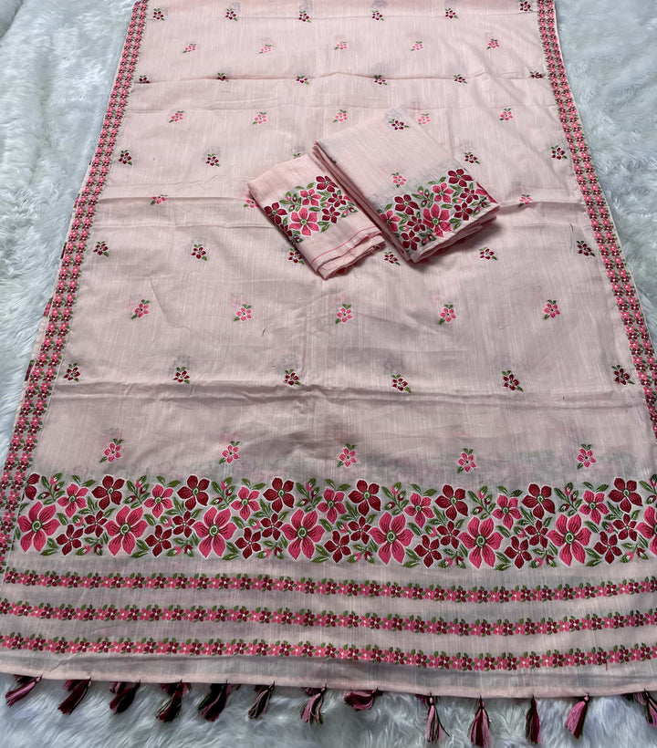 Ready-To-Wear Multi-Dhaga Weaving Work Kesa Cotton* Mekhela Sador