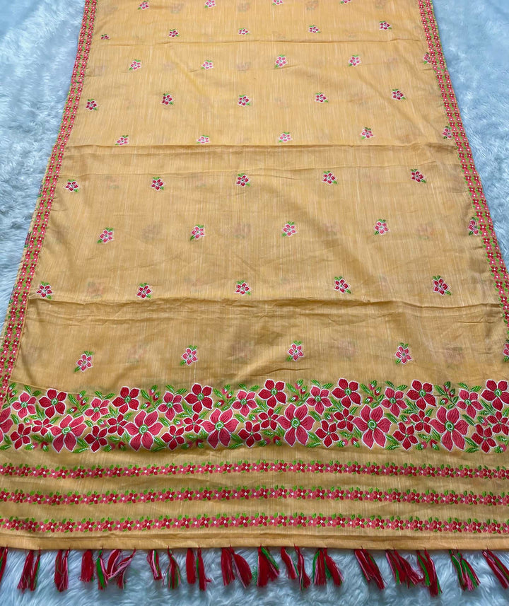 Ready-To-Wear Multi-Dhaga Weaving Work Kesa Cotton* Mekhela Sador