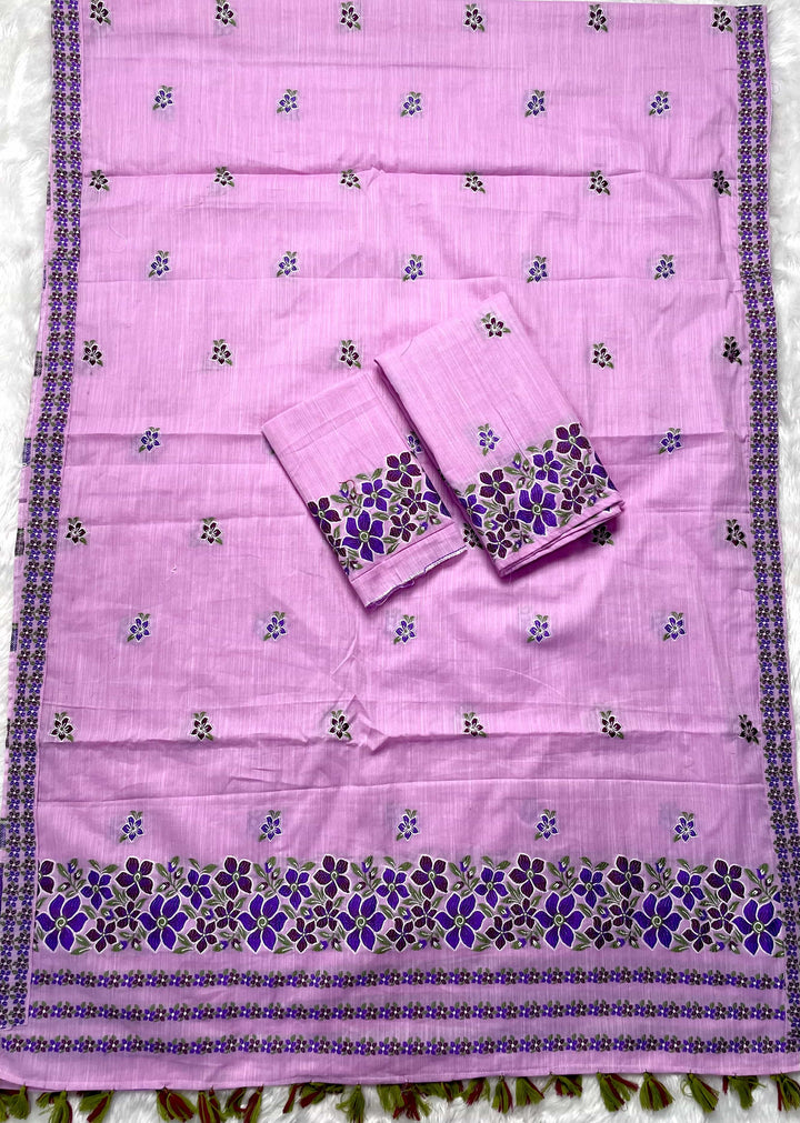 Ready-To-Wear Multi-Dhaga Weaving Work Kesa Cotton* Mekhela Sador