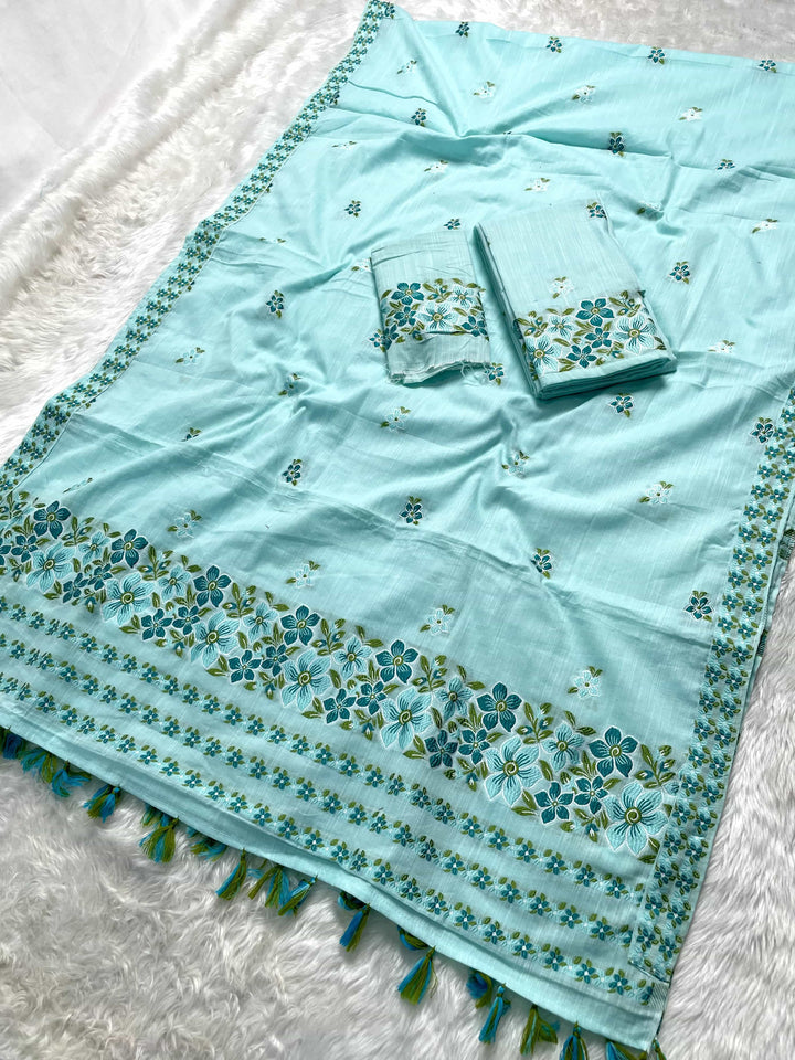 Ready-To-Wear Multi-Dhaga Weaving Work Kesa Cotton* Mekhela Sador