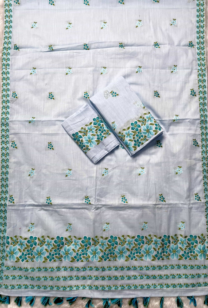 Ready-To-Wear Multi-Dhaga Weaving Work Kesa Cotton* Mekhela Sador