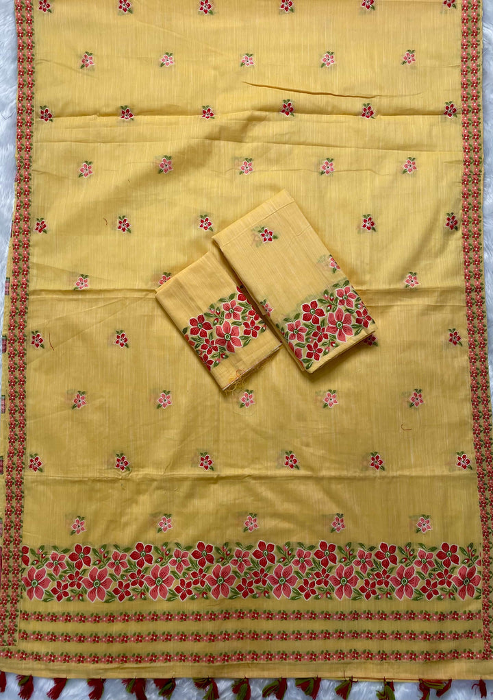 Ready-To-Wear Multi-Dhaga Weaving Work Kesa Cotton* Mekhela Sador