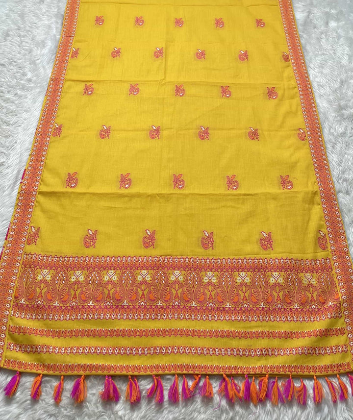 Ready-To-Wear Multi-Dhaga Weaving Work Kesa Cotton* Mekhela Sador