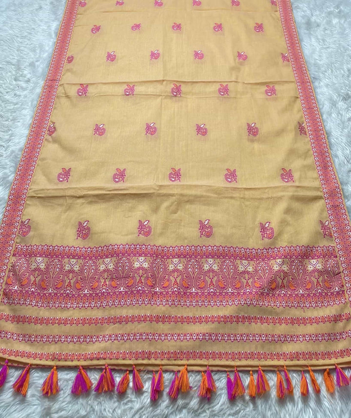 Ready-To-Wear Multi-Dhaga Weaving Work Kesa Cotton* Mekhela Sador