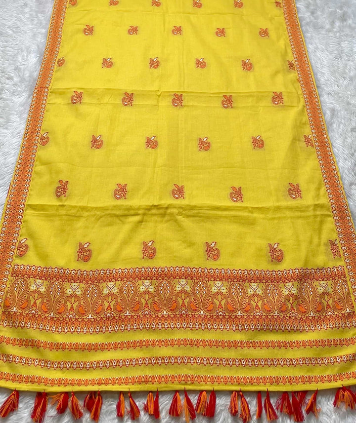 Ready-To-Wear Multi-Dhaga Weaving Work Kesa Cotton* Mekhela Sador