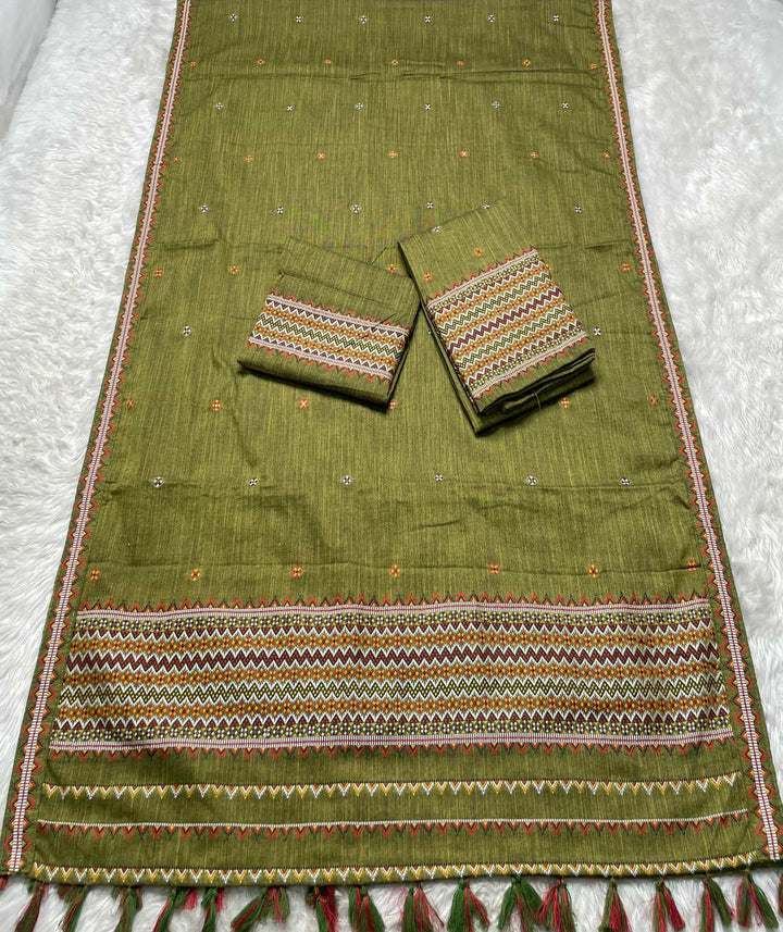 Ready-To-Wear Multi-Dhaga Weaving Work Kesa Cotton* Mekhela Sador