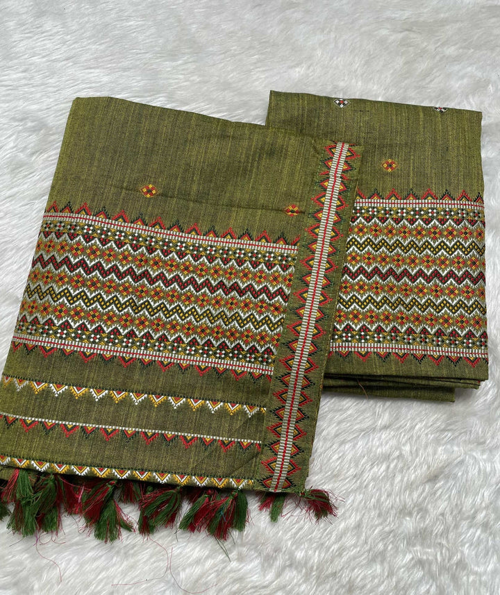 Ready-To-Wear Multi-Dhaga Weaving Work Kesa Cotton* Mekhela Sador