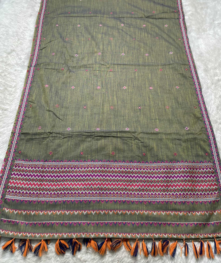 Ready-To-Wear Multi-Dhaga Weaving Work Kesa Cotton* Mekhela Sador