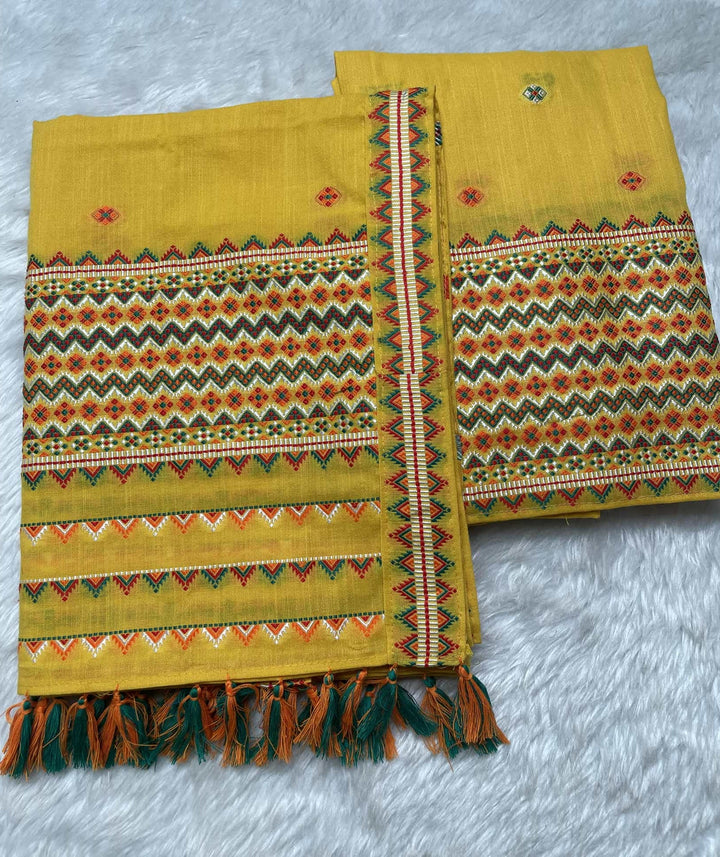 Ready-To-Wear Multi-Dhaga Weaving Work Kesa Cotton* Mekhela Sador