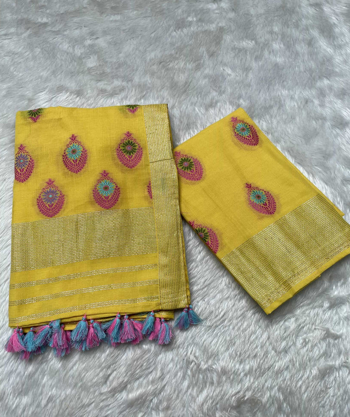 Ready-To-Wear Multi-Dhaga Weaving Work Kesa Cotton* Mekhela Sador