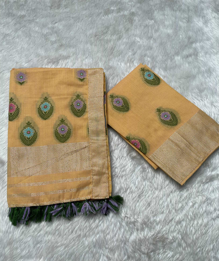 Ready-To-Wear Multi-Dhaga Weaving Work Kesa Cotton* Mekhela Sador