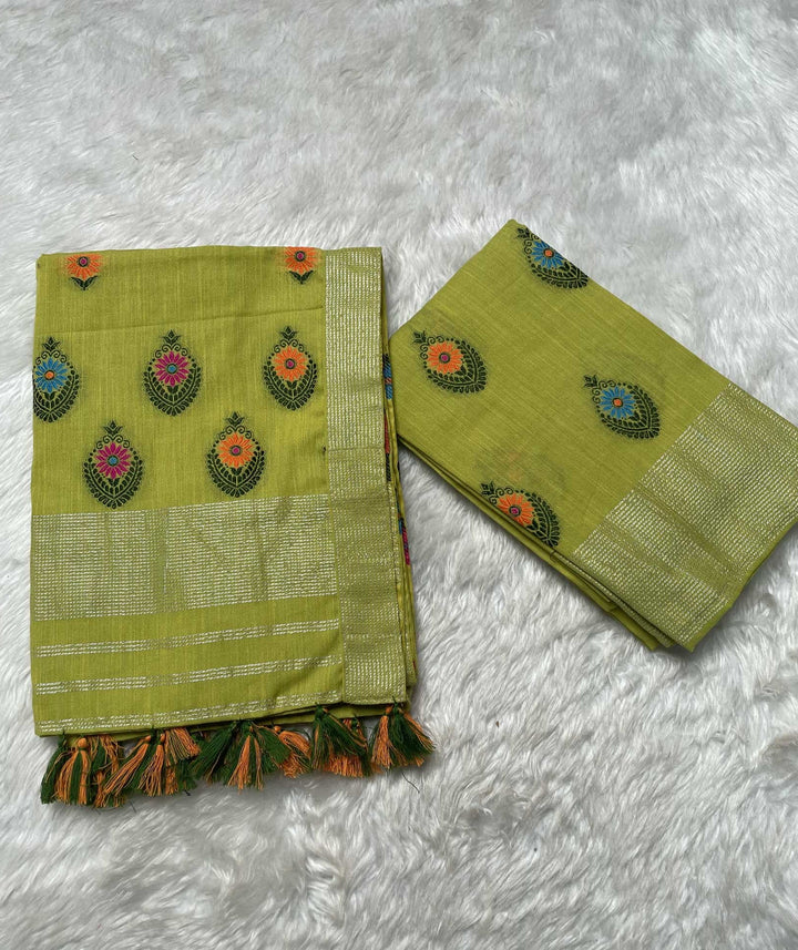 Ready-To-Wear Multi-Dhaga Weaving Work Kesa Cotton* Mekhela Sador