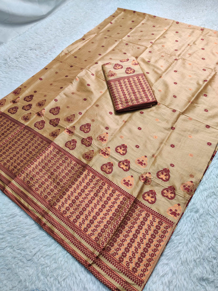 Premium Bhagalpuri Art Toss* Mekhela Sador