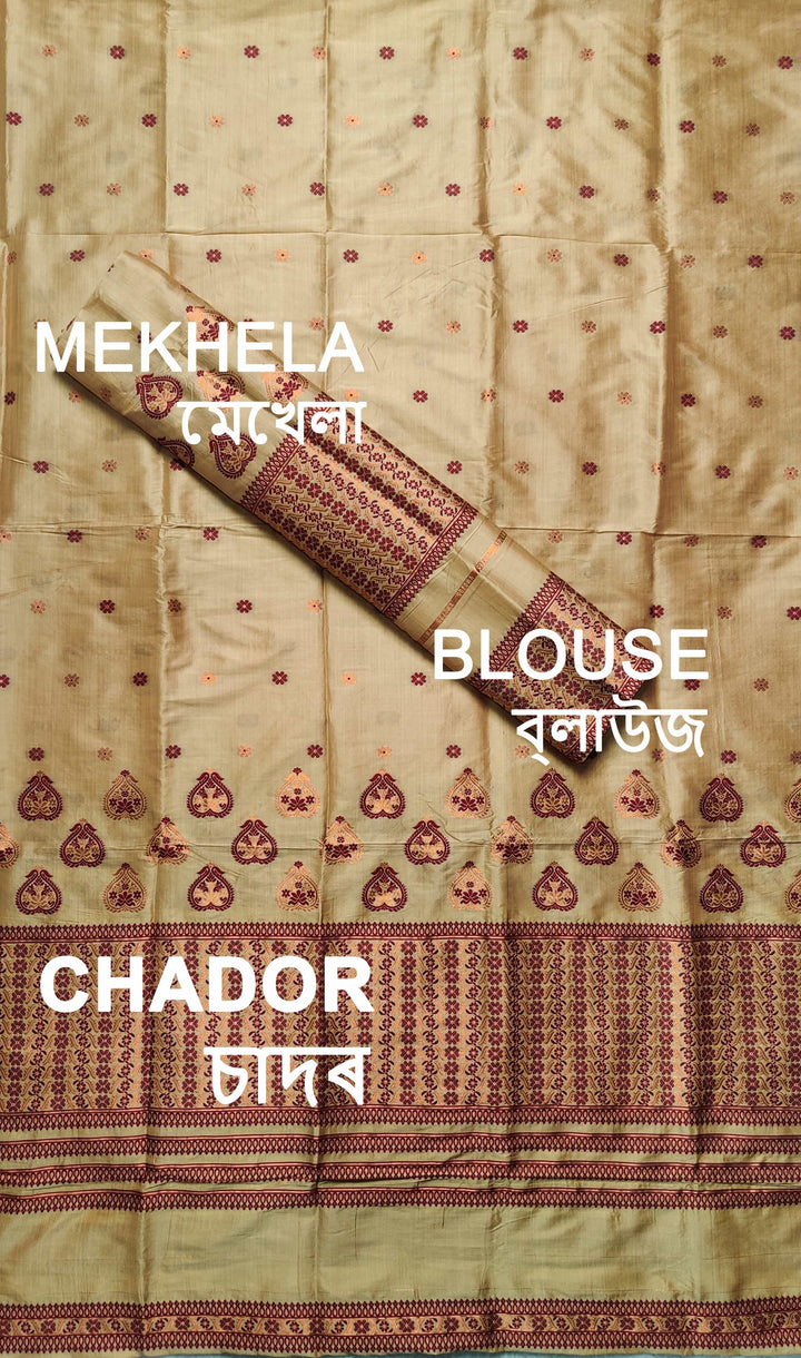 Premium Bhagalpuri Art Toss* Mekhela Sador