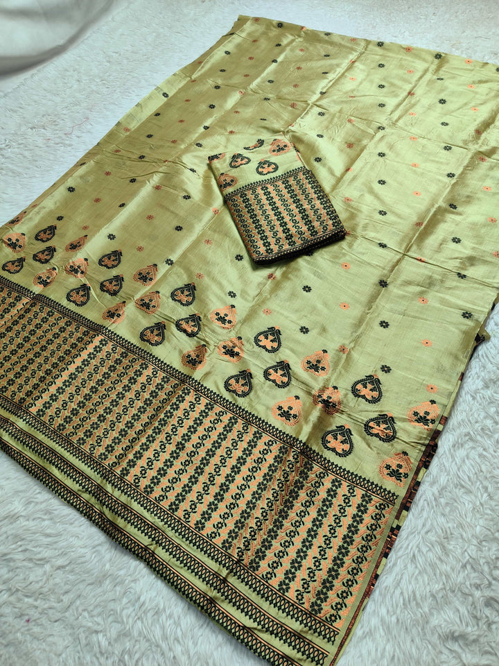 Premium Bhagalpuri Art Toss* Mekhela Sador