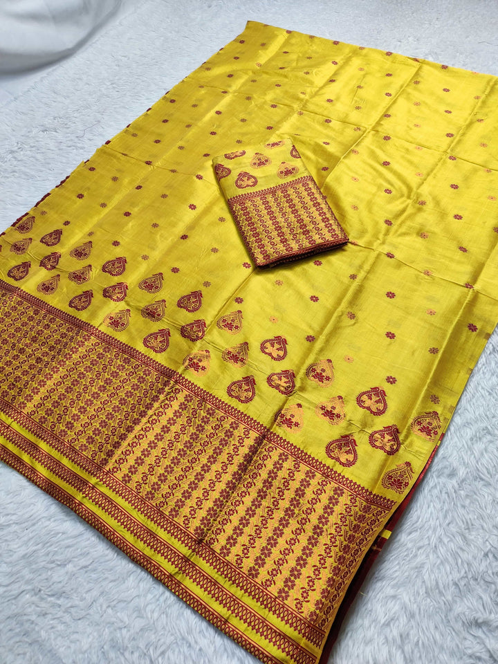 Premium Bhagalpuri Art Toss* Mekhela Sador