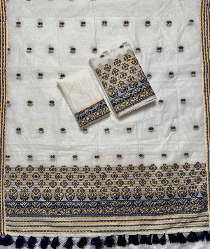 Ready-To-Wear Weaving Multi-Dhaga Work AC Cotton* Mekhela Sador