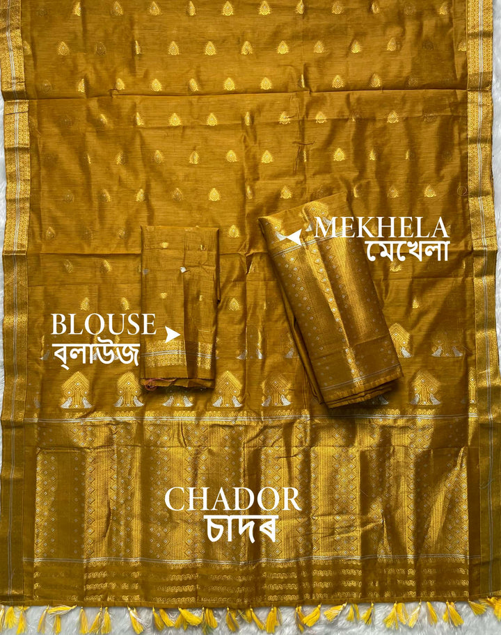 Weaving Colouring Jari AC Cotton* Mekhela Sador
