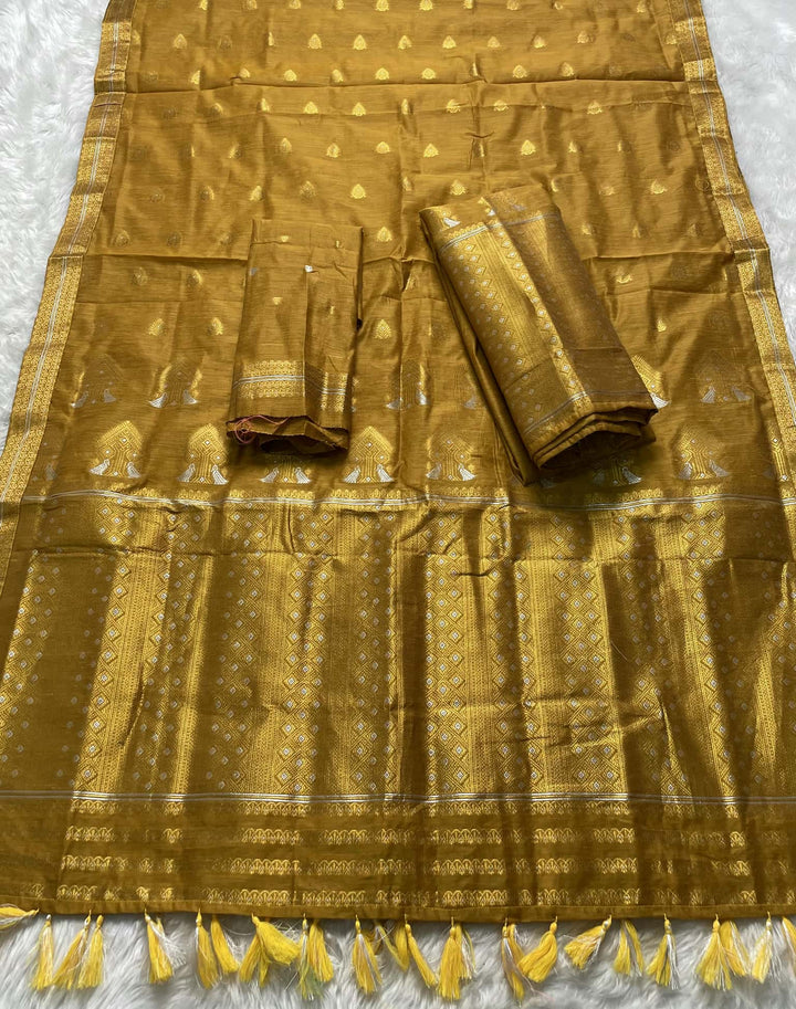 Weaving Colouring Jari AC Cotton* Mekhela Sador