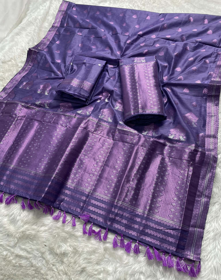 Weaving Colouring Jari AC Cotton* Mekhela Sador