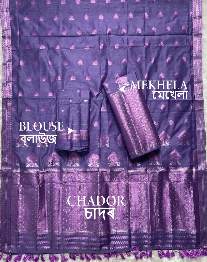 Weaving Colouring Jari AC Cotton* Mekhela Sador