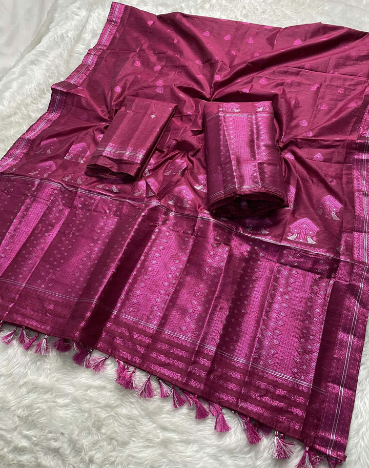 Weaving Colouring Jari AC Cotton* Mekhela Sador