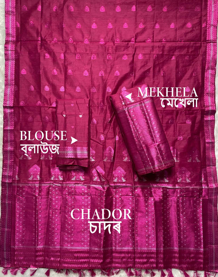 Weaving Colouring Jari AC Cotton* Mekhela Sador