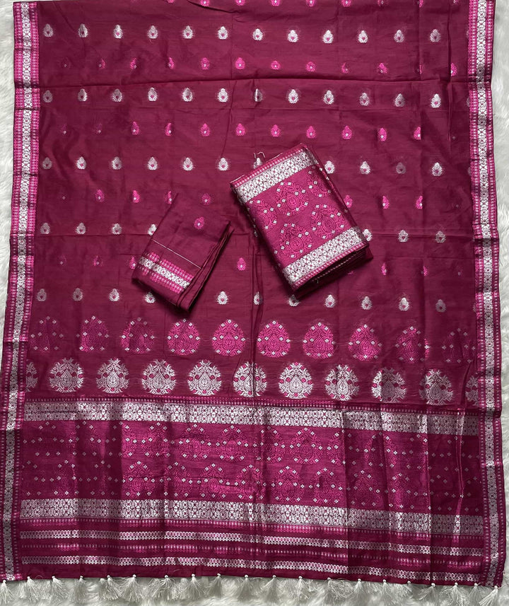 Weaving Colouring Jari AC Cotton* Mekhela Sador