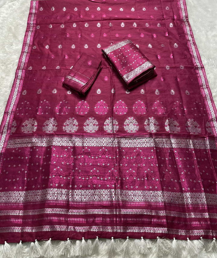 Weaving Colouring Jari AC Cotton* Mekhela Sador