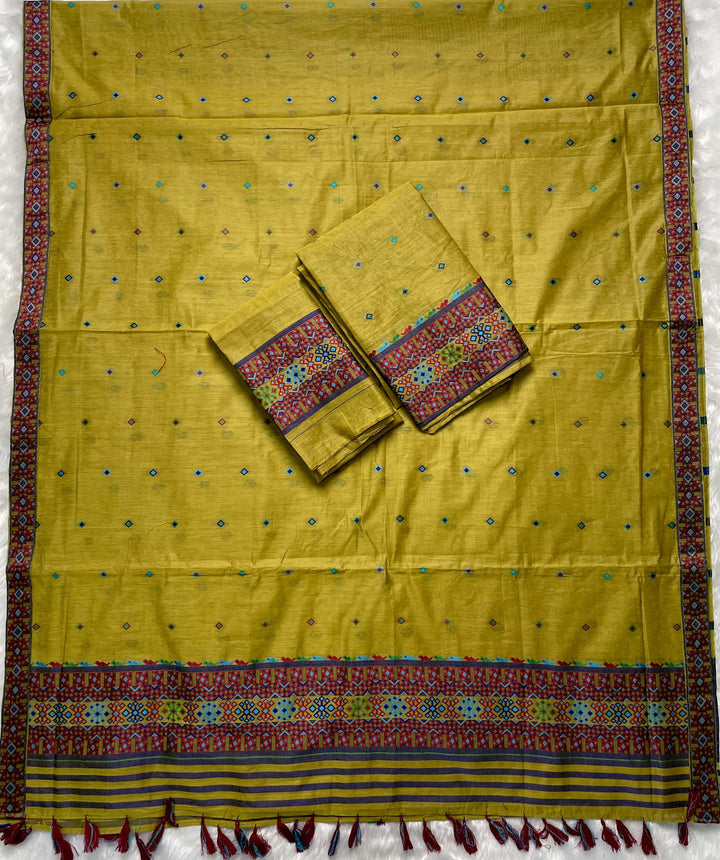 Ready-To-Wear Multi-Dhaga Work AC Cotton* Mekhela Sador