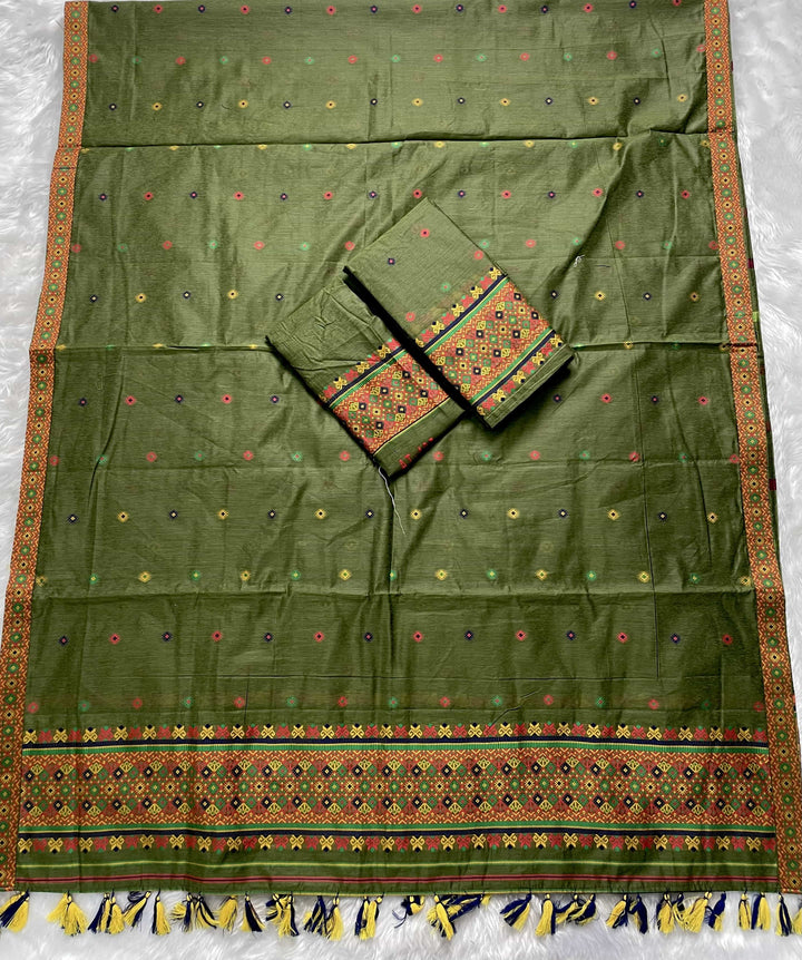 Ready-To-Wear Multi-Dhaga Work AC Cotton* Mekhela Sador