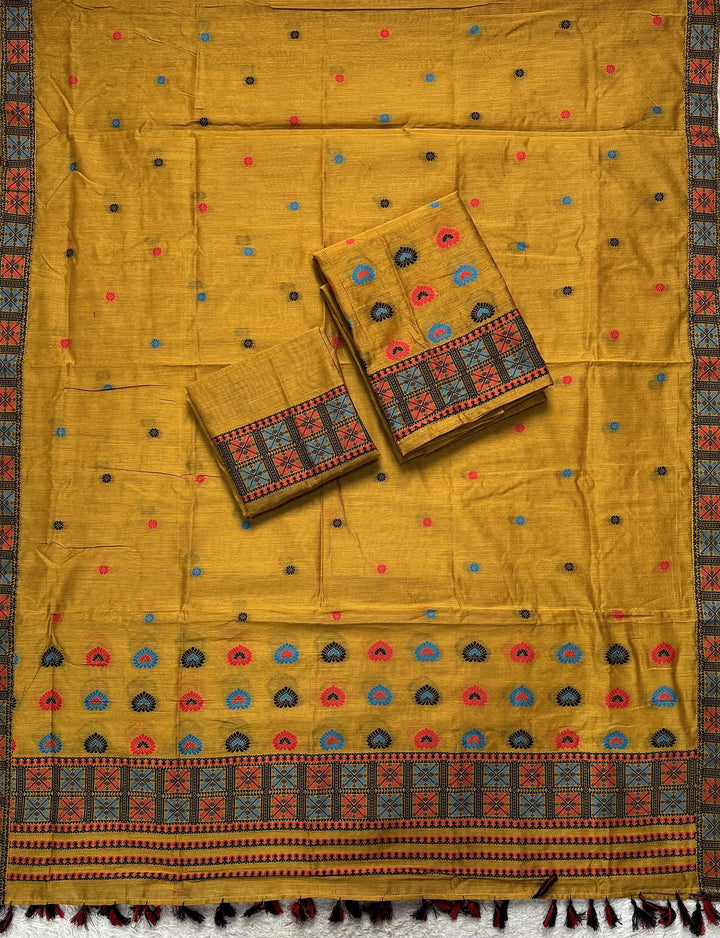 Ready-To-Wear Multi-Dhaga Work AC Cotton* Mekhela Sador