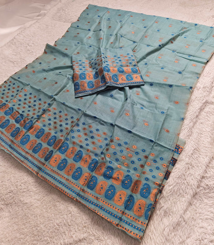 Jari & Dhaga Weaving Work Premium Cotton* Mekhela Sador
